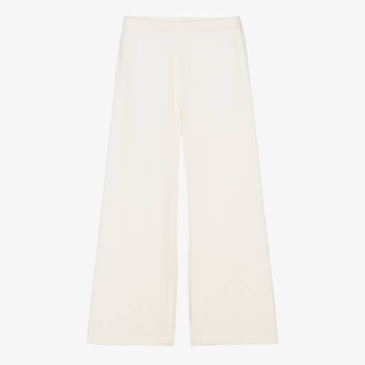 Elsy-Girls Ivory Knitted Palazzo Trousers | Childrensalon Outlet