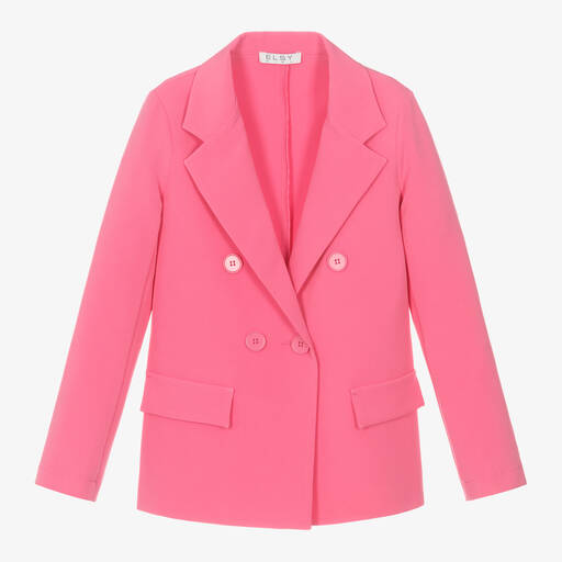 Elsy-Blazer rose en crêpe fille | Childrensalon Outlet