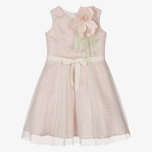 Elsy-Girls Pink & Ivory Shimmer Tulle Dress | Childrensalon Outlet