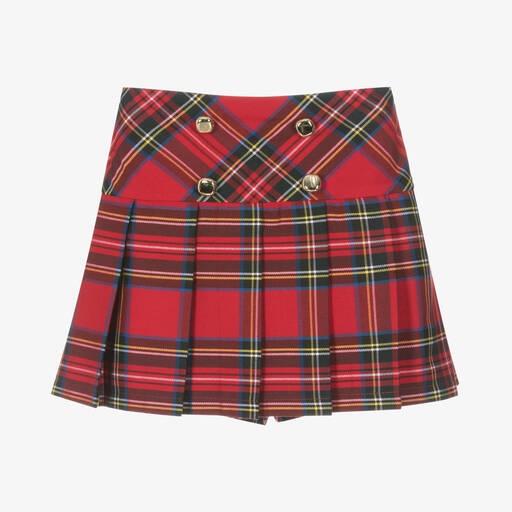 couture by Elsy-Girls Red Tartan Skort | Childrensalon Outlet