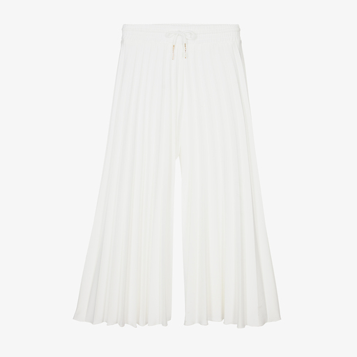 Elsy-Ivory Pleated Palazzo Trousers | Childrensalon Outlet
