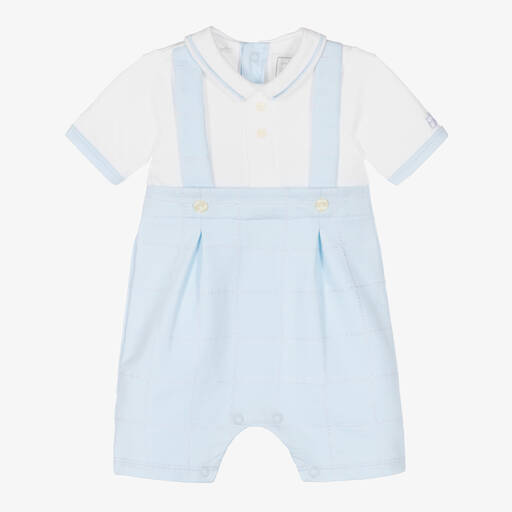 Emile et Rose-Baby Boys Blue Cotton Shortie | Childrensalon Outlet
