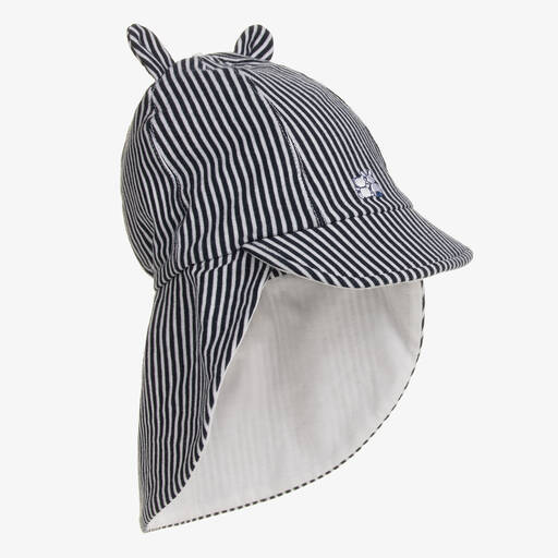Emile et Rose-Baby Boys Blue Stripe Sun Hat | Childrensalon Outlet