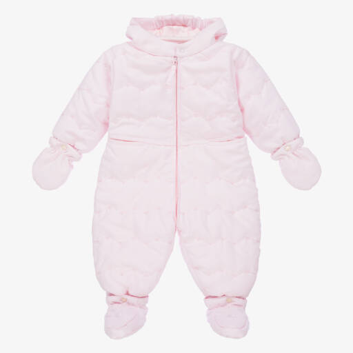 Emile et Rose-Baby Girls Pale Pink Snowsuit | Childrensalon Outlet