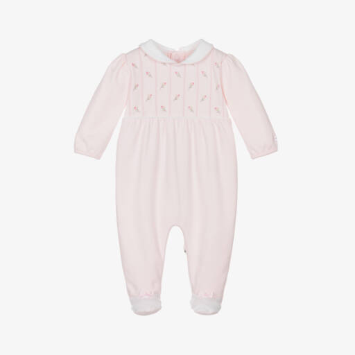 Emile et Rose-Girls Delicate Pink Floral Playsuit | Childrensalon Outlet