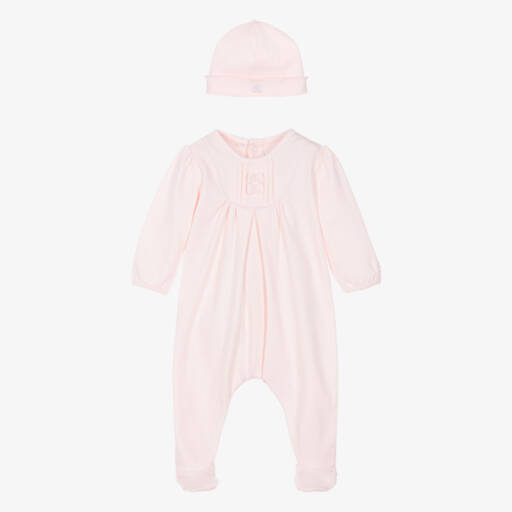 Emile et Rose-Набор мягкий розовый боди и шапочка для девочек | Childrensalon Outlet