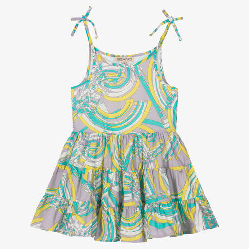 PUCCI-Girls Esploso Cotton Dress  | Childrensalon Outlet