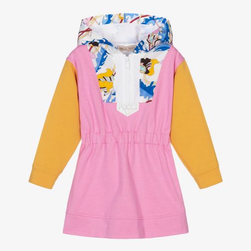 PUCCI-Girls Pink Ranuncoli Dress | Childrensalon Outlet