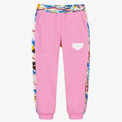 PUCCI-Girls Pink Ranuncoli Joggers | Childrensalon Outlet