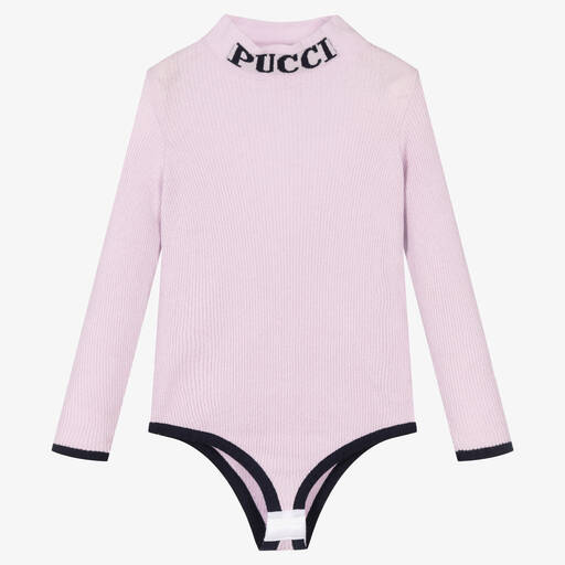PUCCI-Girls Purple High Neck Top | Childrensalon Outlet