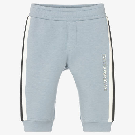 Emporio Armani-Blaue Baby-Baumwoll-Jogginghose (J) | Childrensalon Outlet