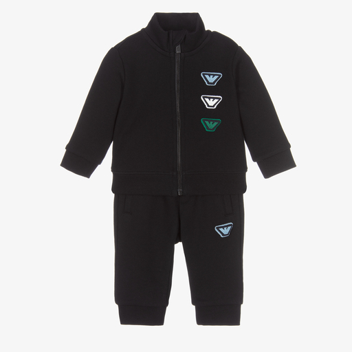 Emporio Armani-تراكسوت قطن عضوي لون كحلي للمواليد | Childrensalon Outlet