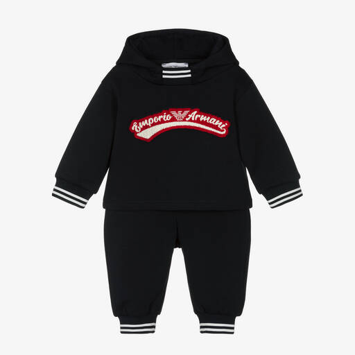 Emporio Armani-Синий спортивный костюм из хлопка | Childrensalon Outlet