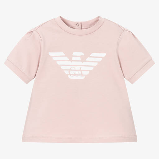 Emporio Armani-Rosa Baumwoll-T-Shirt (Baby M) | Childrensalon Outlet
