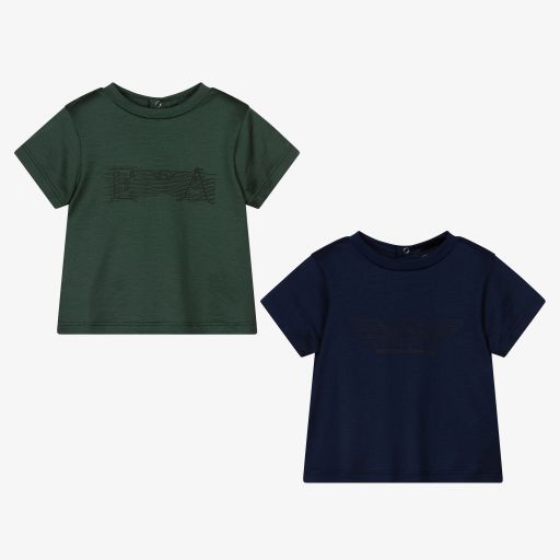 Emporio Armani-Baby Logo T-Shirts (2 Pack) | Childrensalon Outlet