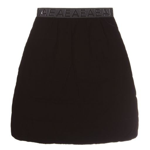 Emporio Armani-تنورة مخمل لون أسود | Childrensalon Outlet