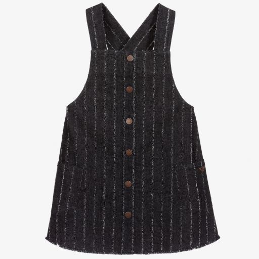 Emporio Armani-Blue Denim Pinafore Dress | Childrensalon Outlet