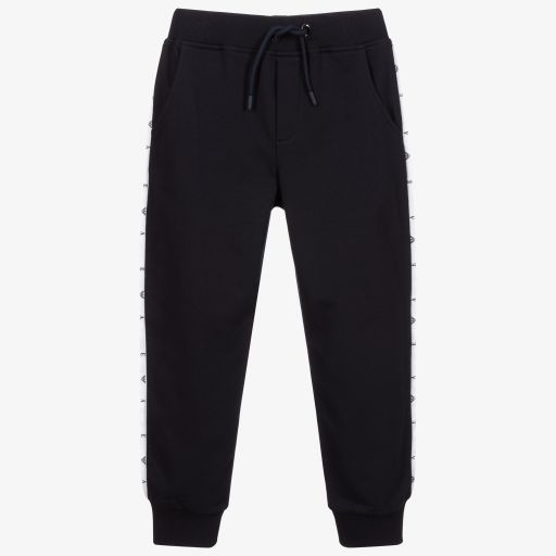 Emporio Armani-Blue Logo Tape Joggers | Childrensalon Outlet