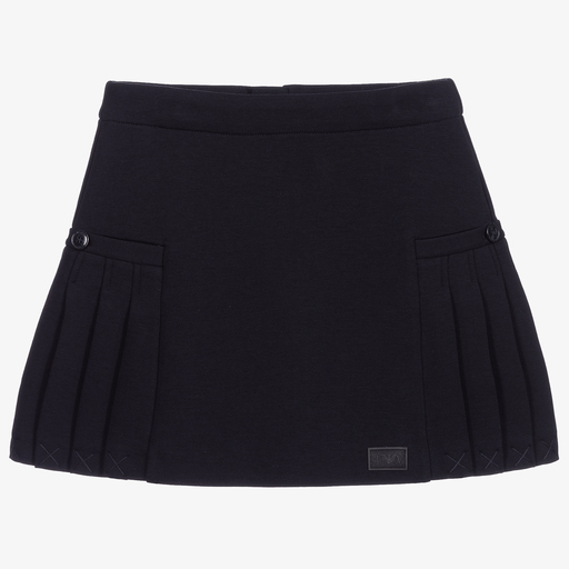 Emporio Armani-Синяя плиссированная юбка из джерси | Childrensalon Outlet