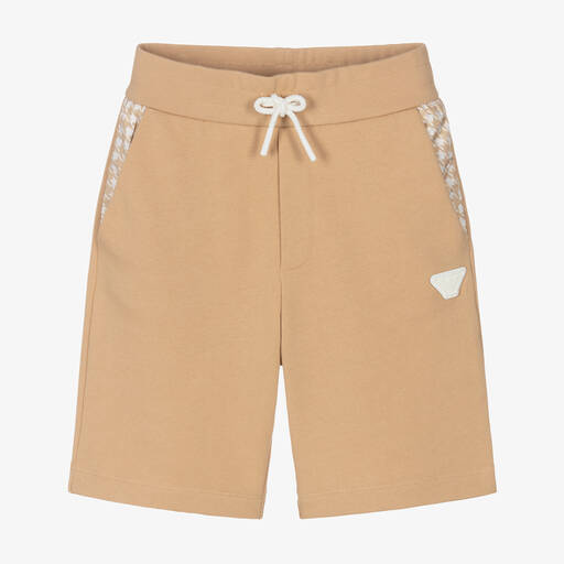 Emporio Armani-Бежевые шорты из хлопкового джерси | Childrensalon Outlet