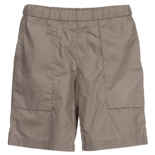 Emporio Armani-Short taupe en coton Garçon | Childrensalon Outlet