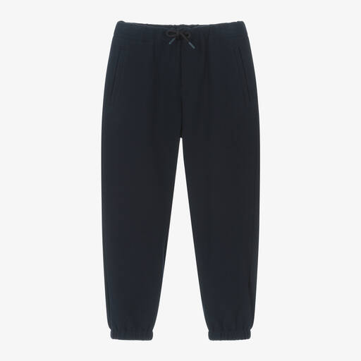 Emporio Armani-جوغرز قطن بيكيه لون كحلي للأولاد | Childrensalon Outlet
