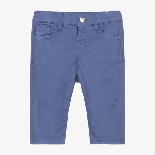 Emporio Armani-Blaue Baumwollhose für Jungen | Childrensalon Outlet