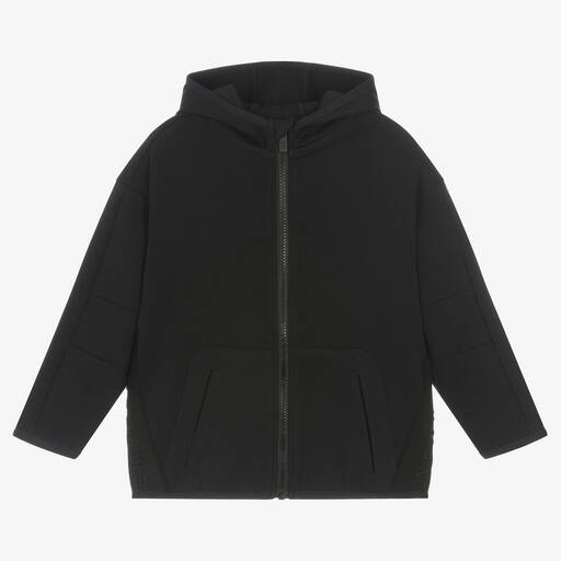 Emporio Armani-Синяя хлопковая худи на молнии | Childrensalon Outlet