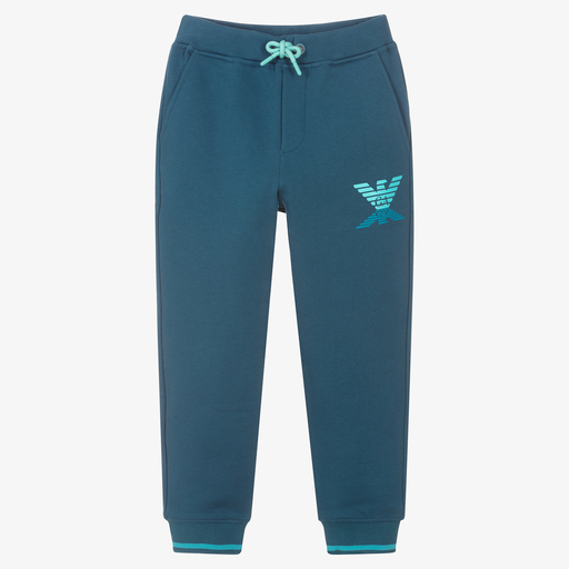 Emporio Armani-Blaue Jogginghose für Jungen | Childrensalon Outlet