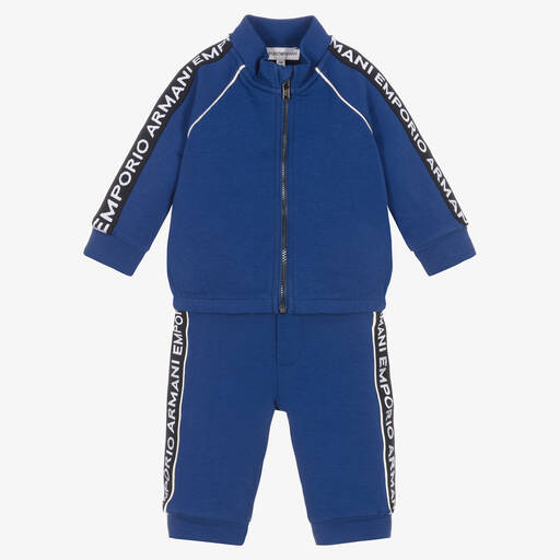 Emporio Armani-Blauer Trainingsanzug für Jungen | Childrensalon Outlet