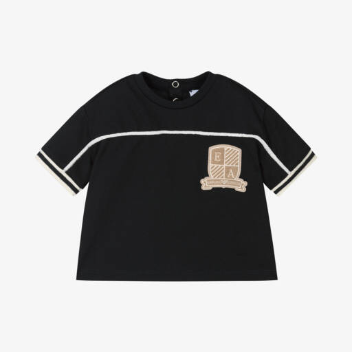 Emporio Armani-تيشيرت أطفال ولادي قطن لون كحلي | Childrensalon Outlet