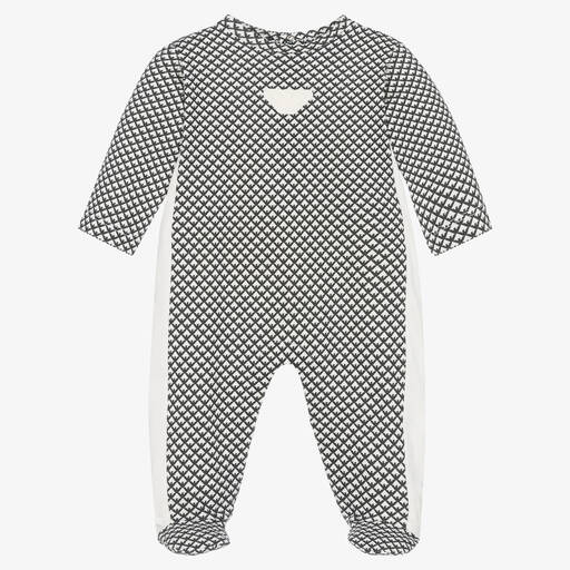 Emporio Armani-Синий хлопковый комбинезон | Childrensalon Outlet
