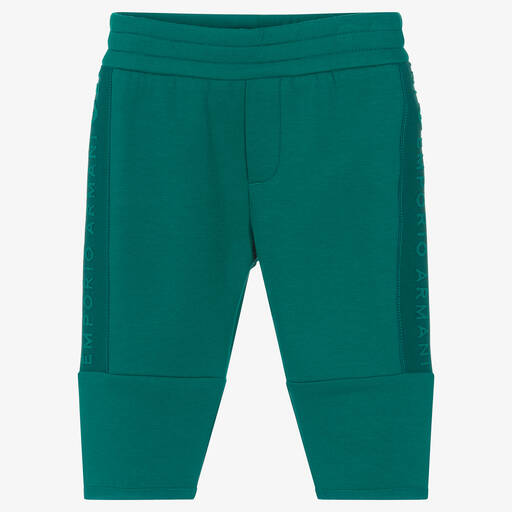 Emporio Armani-Grüne Baumwolljersey-Jogginghose | Childrensalon Outlet