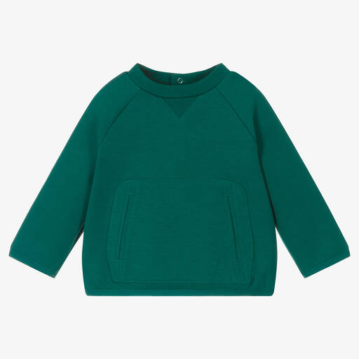 Emporio Armani-Grünes Baumwolljersey-Sweatshirt | Childrensalon Outlet