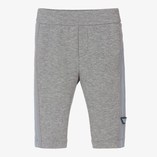 Emporio Armani-Boys Grey Jersey Trousers | Childrensalon Outlet