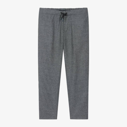 Emporio Armani-بنطلون كشمير وصوف لون رمادي للأولاد | Childrensalon Outlet