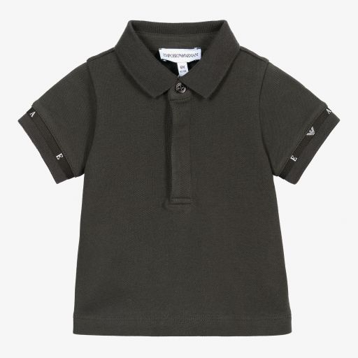 Emporio Armani-Khakigrünes Poloshirt für Jungen | Childrensalon Outlet
