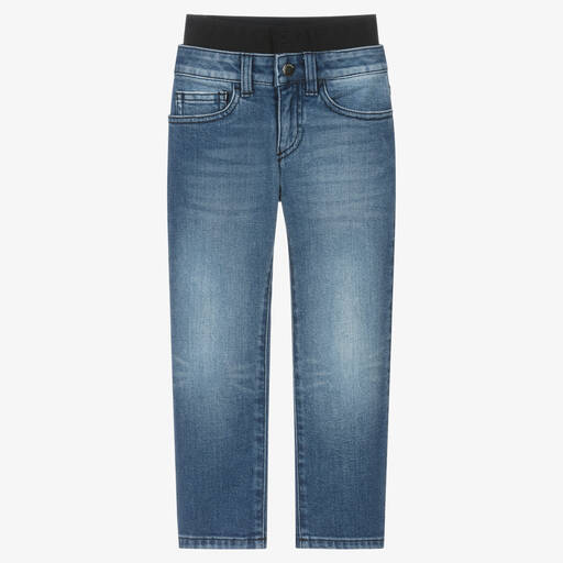 Emporio Armani-Синие джинсы скинни для мальчиков | Childrensalon Outlet