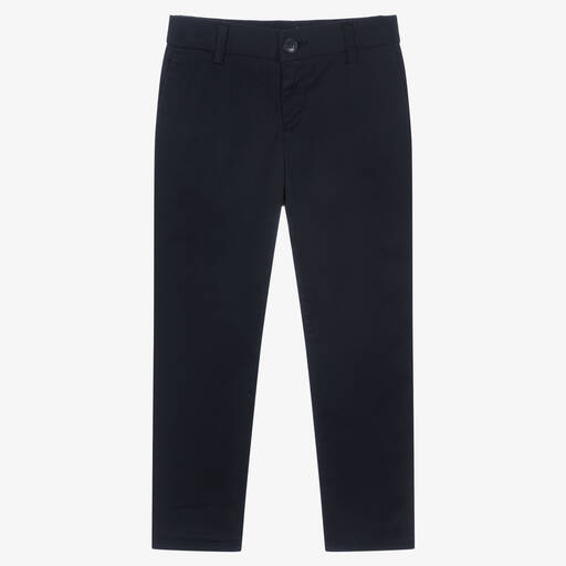 Emporio Armani-Синие брюки чинос для мальчиков | Childrensalon Outlet