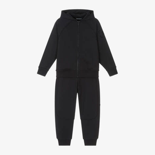 Emporio Armani-Boys Navy Cotton Blend Set | Childrensalon Outlet
