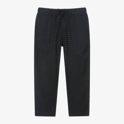 Emporio Armani-بنطلون بشعار لون كحلي للأولاد | Childrensalon Outlet