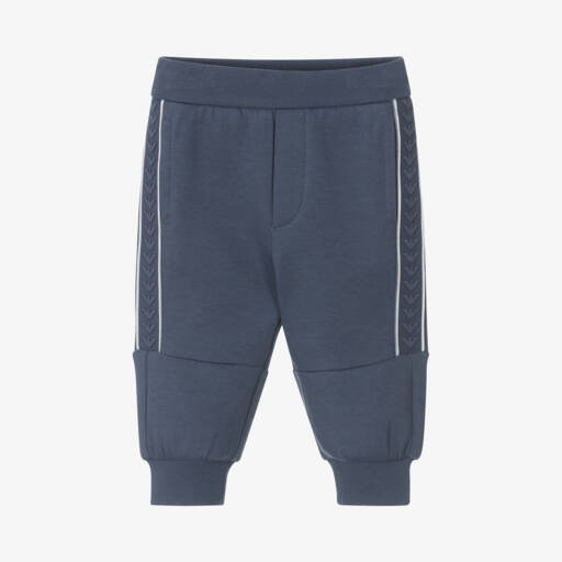 Emporio Armani-Boys Slate Embossed Cotton Joggers | Childrensalon Outlet