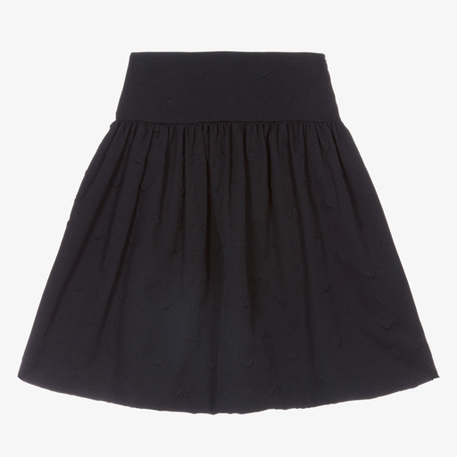 Emporio Armani-Girls Blue Eagle Logo Skirt | Childrensalon Outlet