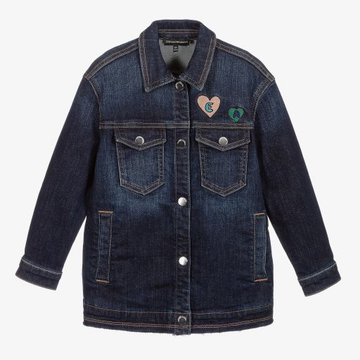 Emporio Armani-Veste bleue en denim Fille | Childrensalon Outlet