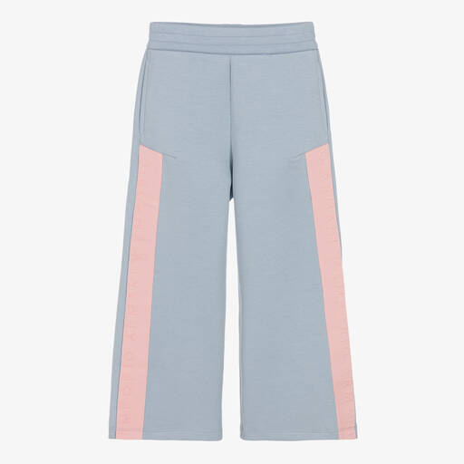 Emporio Armani-Girls Blue & Pink Cotton Joggers | Childrensalon Outlet