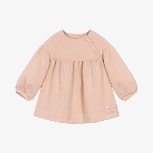 Emporio Armani-فستان مودال جيرسي لون زهري | Childrensalon Outlet