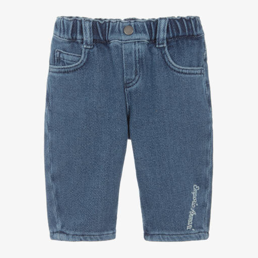 Emporio Armani-جينز دنيم لون أزرق للبنات | Childrensalon Outlet