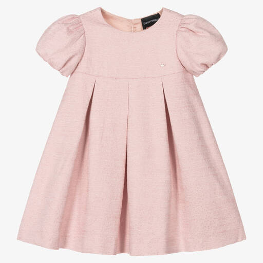 Emporio Armani-فستان أكريليك تشينيل لون زهري للبنات | Childrensalon Outlet