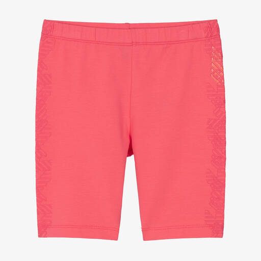 Emporio Armani-Розовые хлопковые велосипедные шорты Eagle для девочек | Childrensalon Outlet