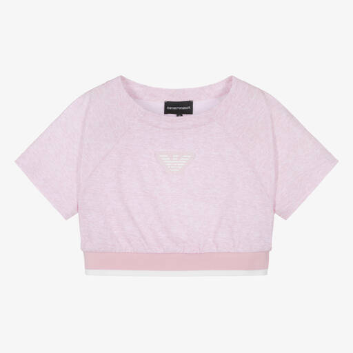 Emporio Armani-Розовый топ из хлопка пике | Childrensalon Outlet
